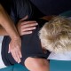 woman receiving physical therapy